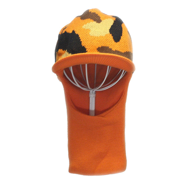 Beanie Radar La Ooh Cuff - Billed with Knitted Camouflage La Short Factory Orange
