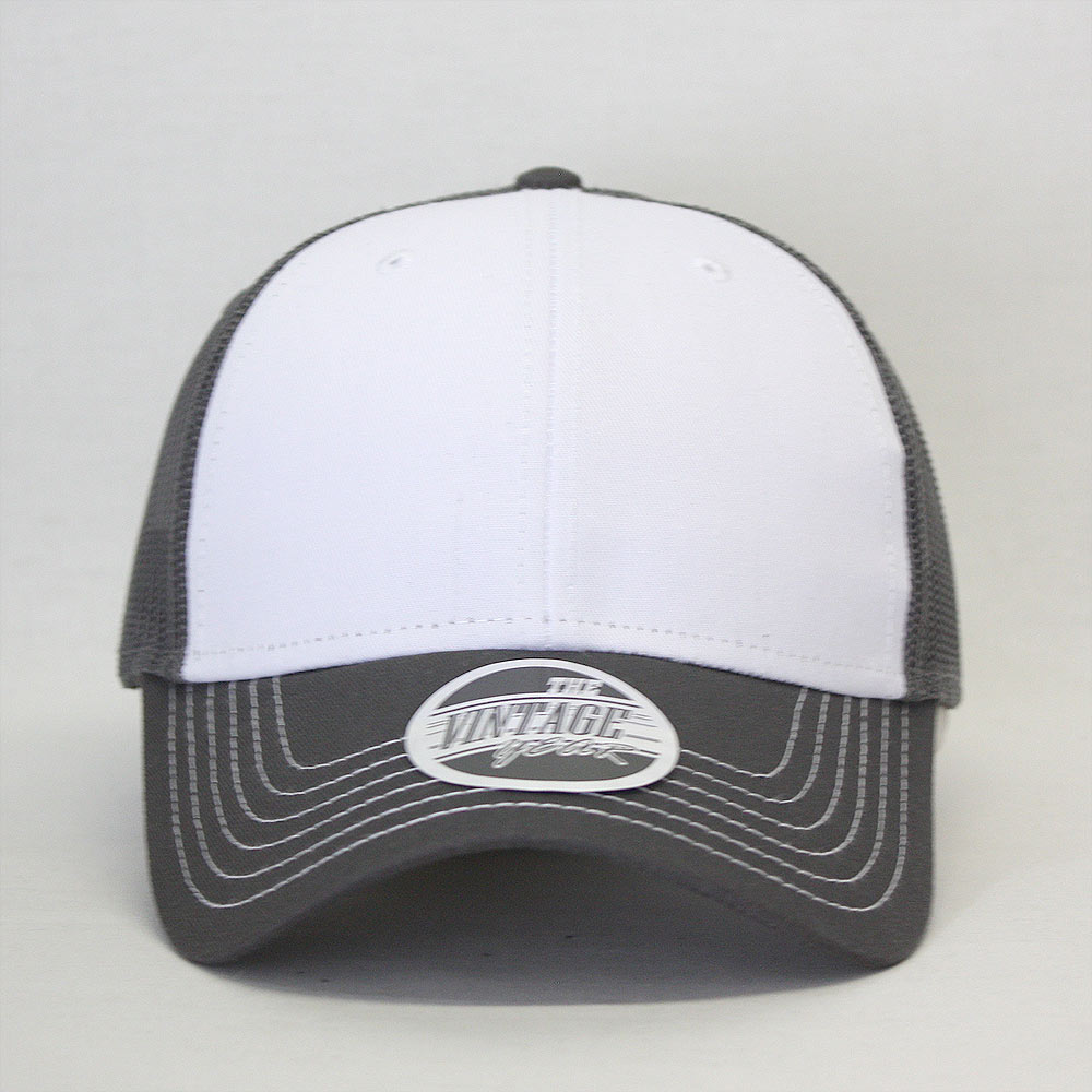 Mohr's Brand Vintage Virginia Fish Snapback Trucker Hat - Gray/White/Black  